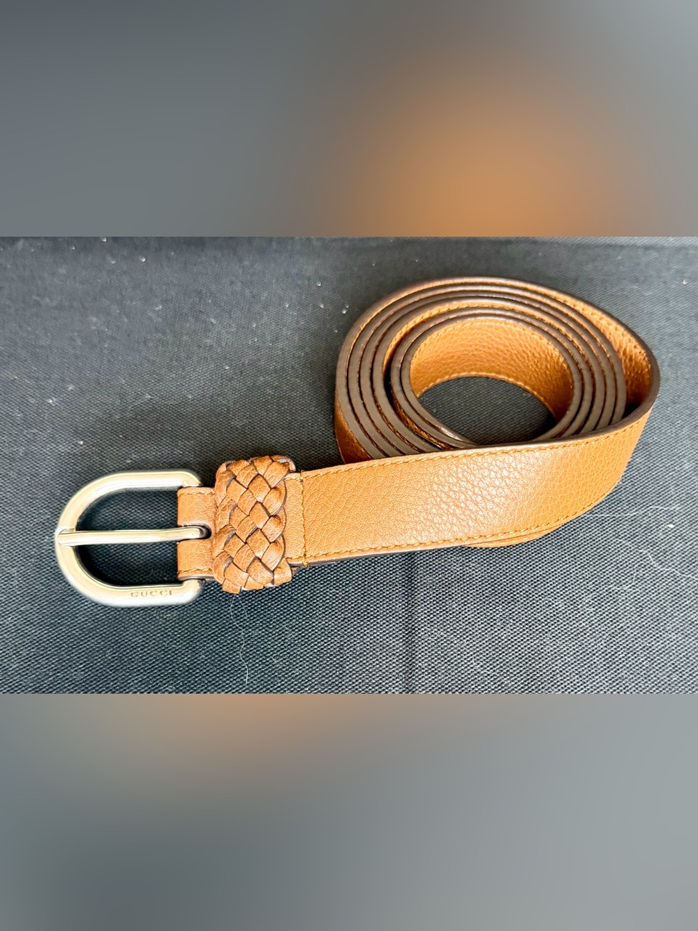 Gucci Brown Woven Belt (100 cm)